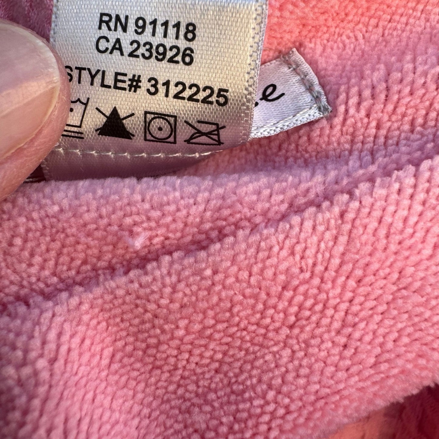 Jasmine Rose Pink Waffle Knit Robe Headband Set Large 312225 Loungewear Cozy NEW