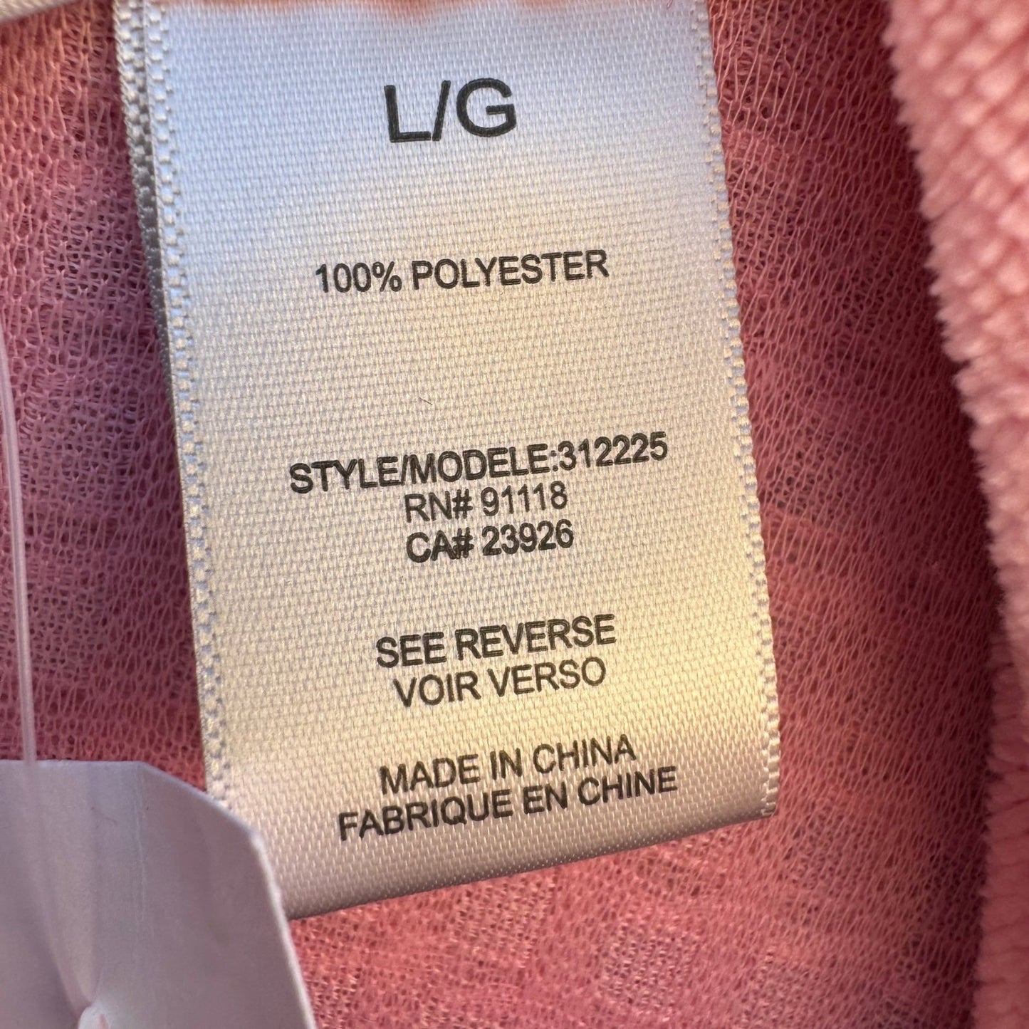 Jasmine Rose Pink Waffle Knit Robe Headband Set Large 312225 Loungewear Cozy NEW
