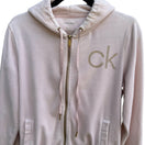 Switch Calvin Klein Y2K McBling Athleisure Pink Velour Zip Up Hoodie Studded CK Logo M 3 image