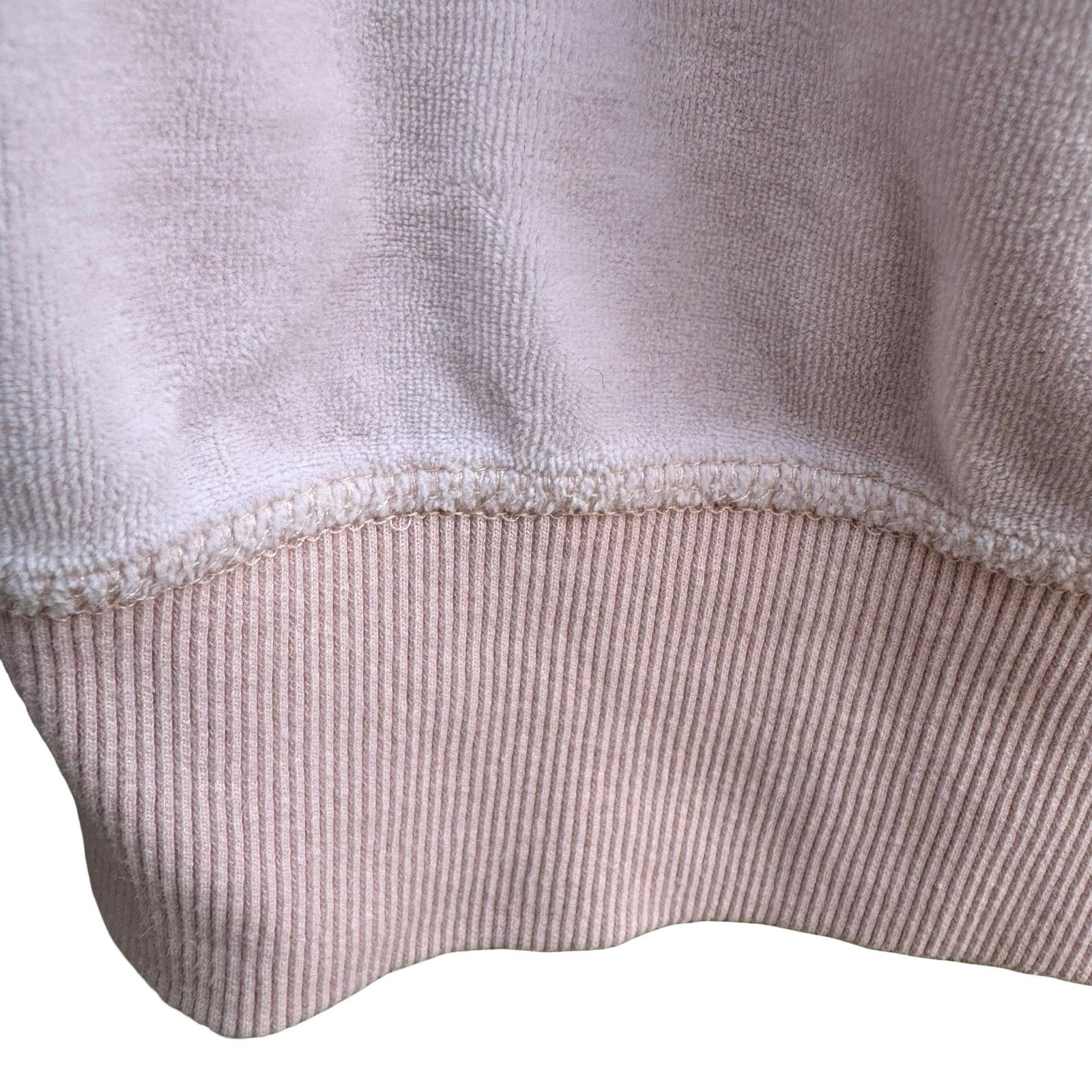 Calvin Klein Y2K McBling Athleisure Pink Velour Zip Up Hoodie Studded CK Logo M