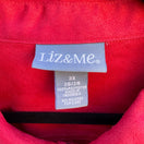 Switch Liz &amp; Me Womens Red Button Down Faux Suede Shirt Soft Cozy Workwear Plus Size 3X 2 image