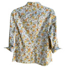 Switch Eileen Dale Vintage New Floral Print 3/4 Sleeve Roll Cuff Stretch Shirt Blouse 10 2 image