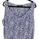 Switch Eddie Bauer Blue Mosaic Boho Floral Cotton Top XXL Sleeveless Coastal Cottage 3 image