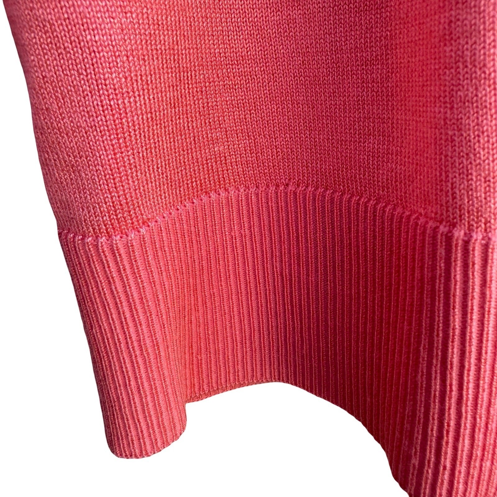 Cable & Gauge Womens XXL Coral Pink Button Front 3/4 Sleeve Cardigan Sweater NEW