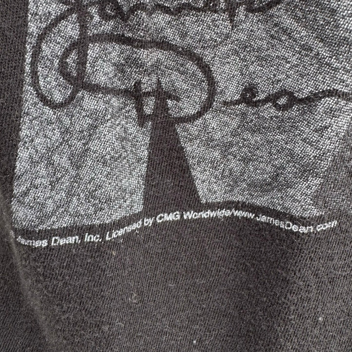James Dean Graphic Y2K Baby Tee Black Cap Sleeve Slim Fit Small Retro Hollywood