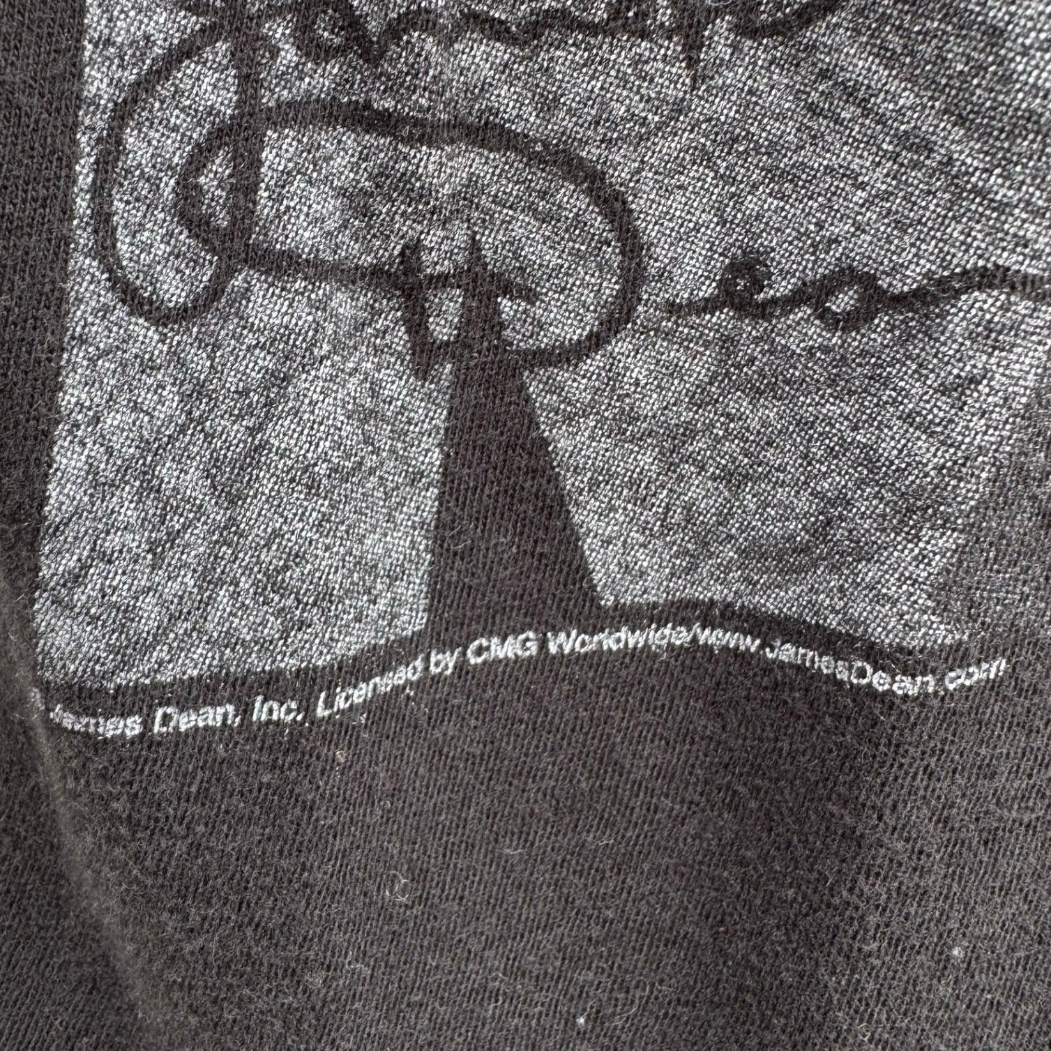 James Dean Graphic Y2K Baby Tee Black Cap Sleeve Slim Fit Small Retro Hollywood