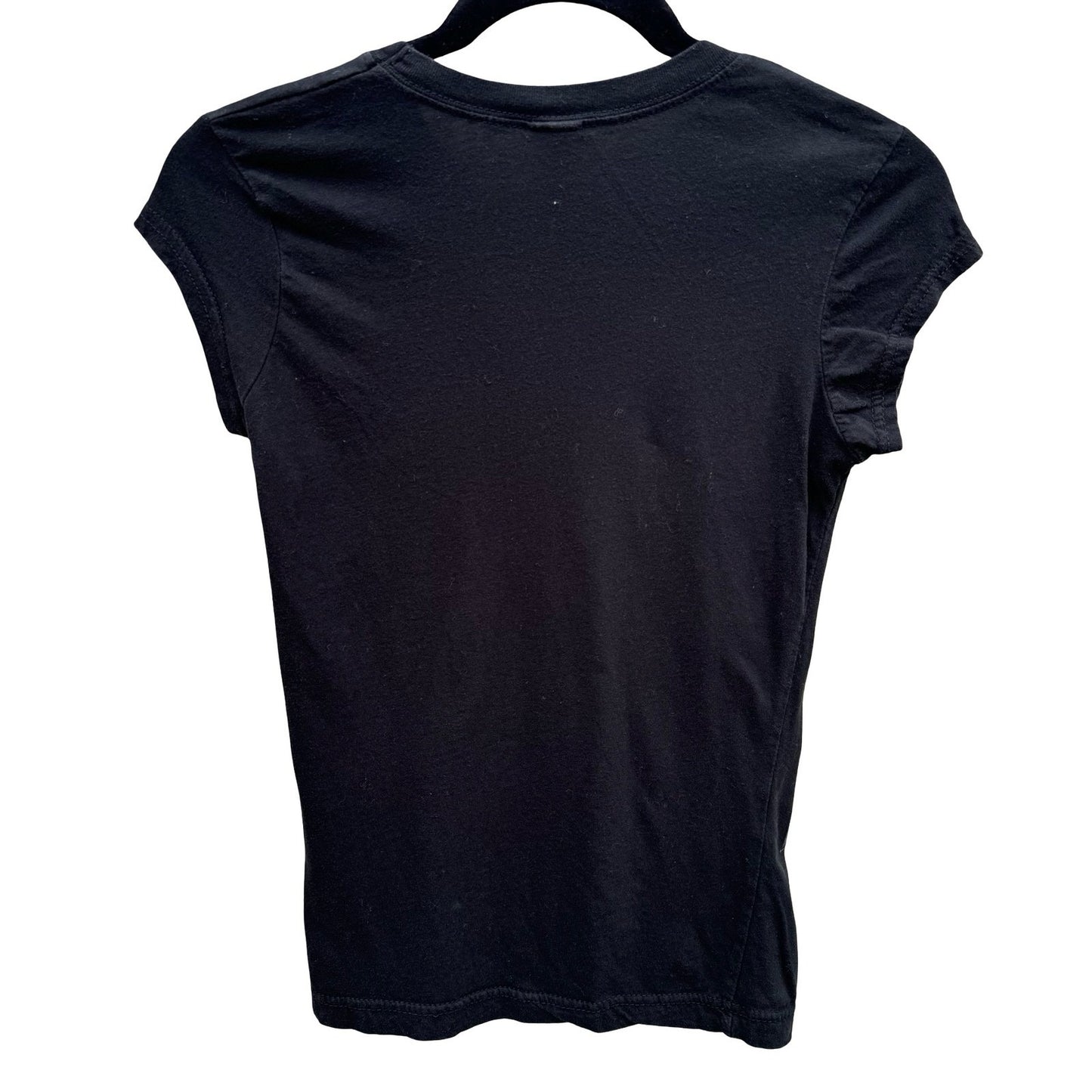 James Dean Graphic Y2K Baby Tee Black Cap Sleeve Slim Fit Small Retro Hollywood