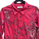 Switch Coldwater Creek Shaped Womens Red Paisley Button-Up Long-Sleeve Shirt Blouse S 2 image
