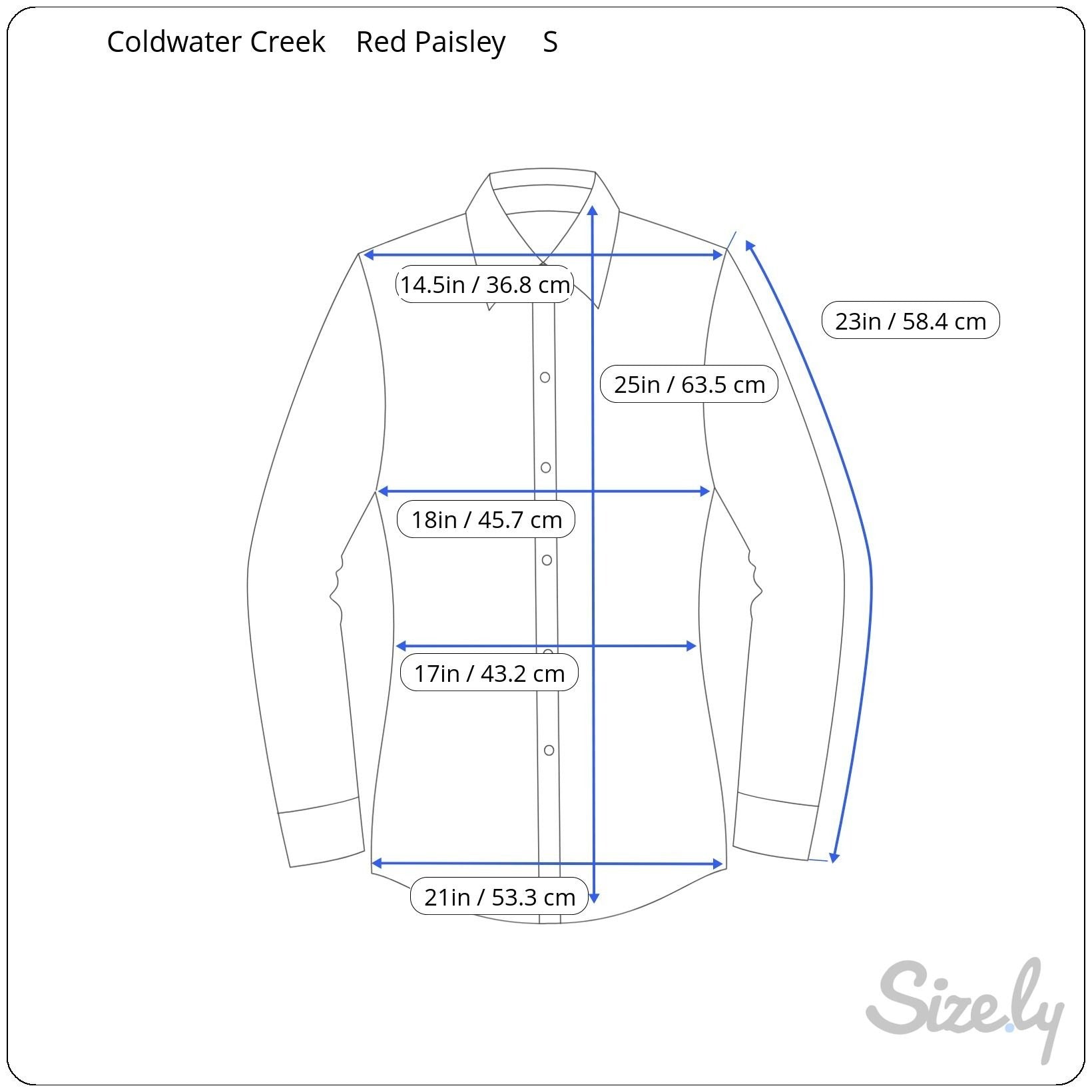 Coldwater Creek Shaped Womens Red Paisley Button-Up Long-Sleeve Shirt Blouse S