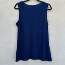 Switch Carolyn Taylor V Neck Fleurette &amp; Pearl Detail Lightweight Sleeveless Blouse - L 2 image