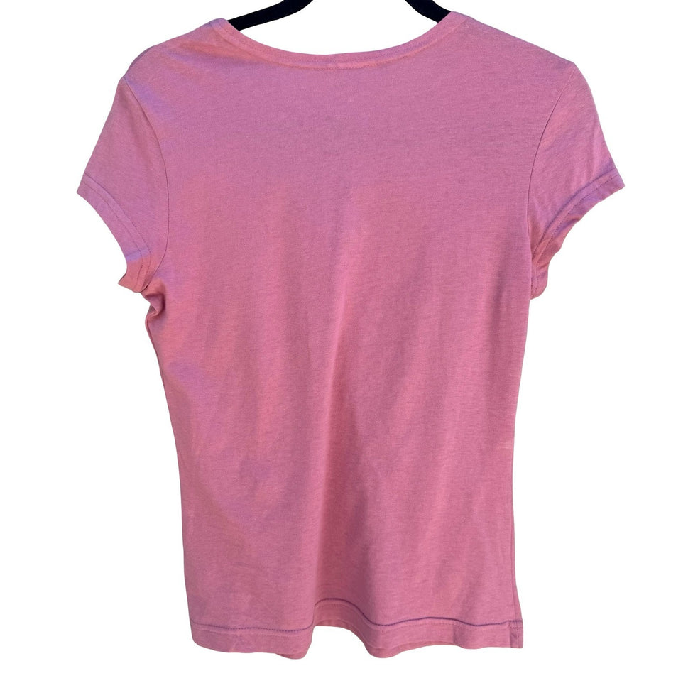 Self Esteem Y2K Rose V-Neck Cap Sleeve Top Bow Slim Fit Coquette Romantic Fairy