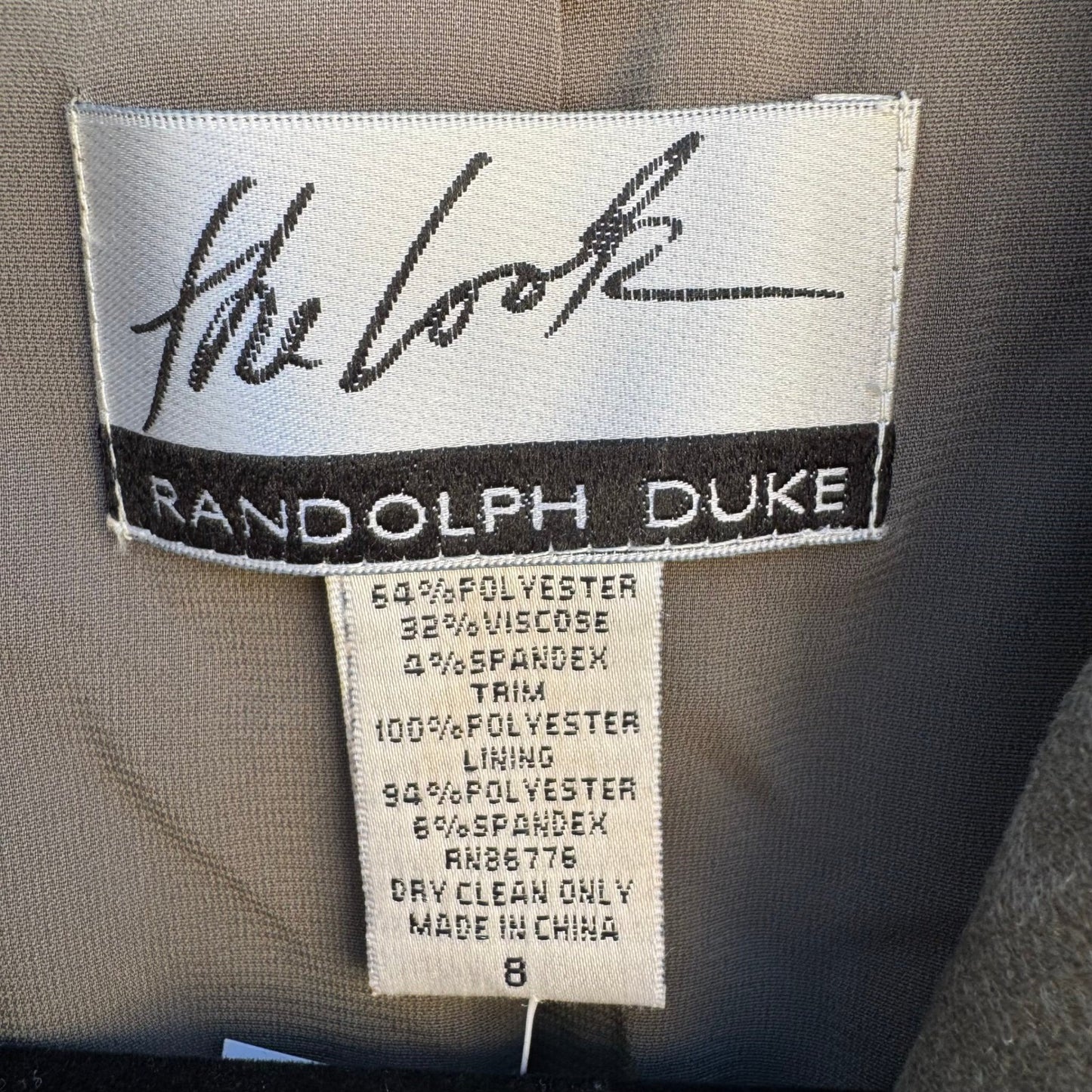 Randolph Duke The Look Olive Green Faux Suede Trim Belted Blazer Jacket 8 NWT