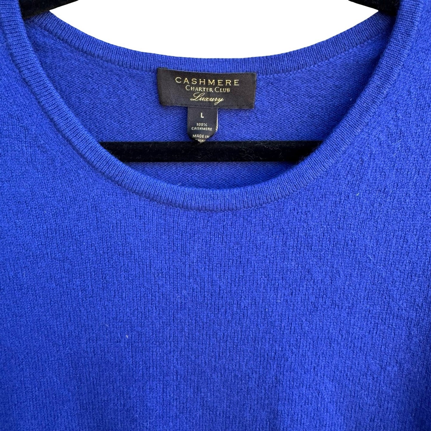 Charter Club Luxury Cashmere Minimalist Quiet Luxury Preppy Layering Sweater L