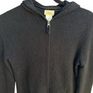 Switch LL Bean 100% Cashmere Quiet Luxury Minimalist Waffle Knit Zip Hoodie Sweater S 3 image