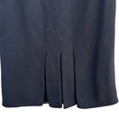 Switch Vintage Handmade Womens Preppy Old Money Black Inverted Pleats Wool Pencil Skirt 3 image