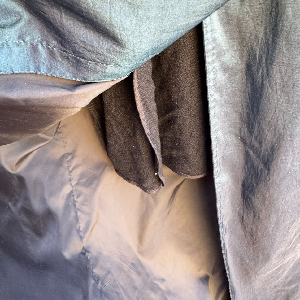 Forecaster Vintage 70s 80s Blue Trench Coat Oversized Long Insulated Belted Rain