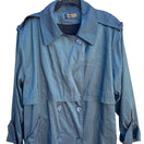Switch Forecaster Vintage 70s 80s Blue Trench Coat Oversized Long Insulated Belted Rain 3 image