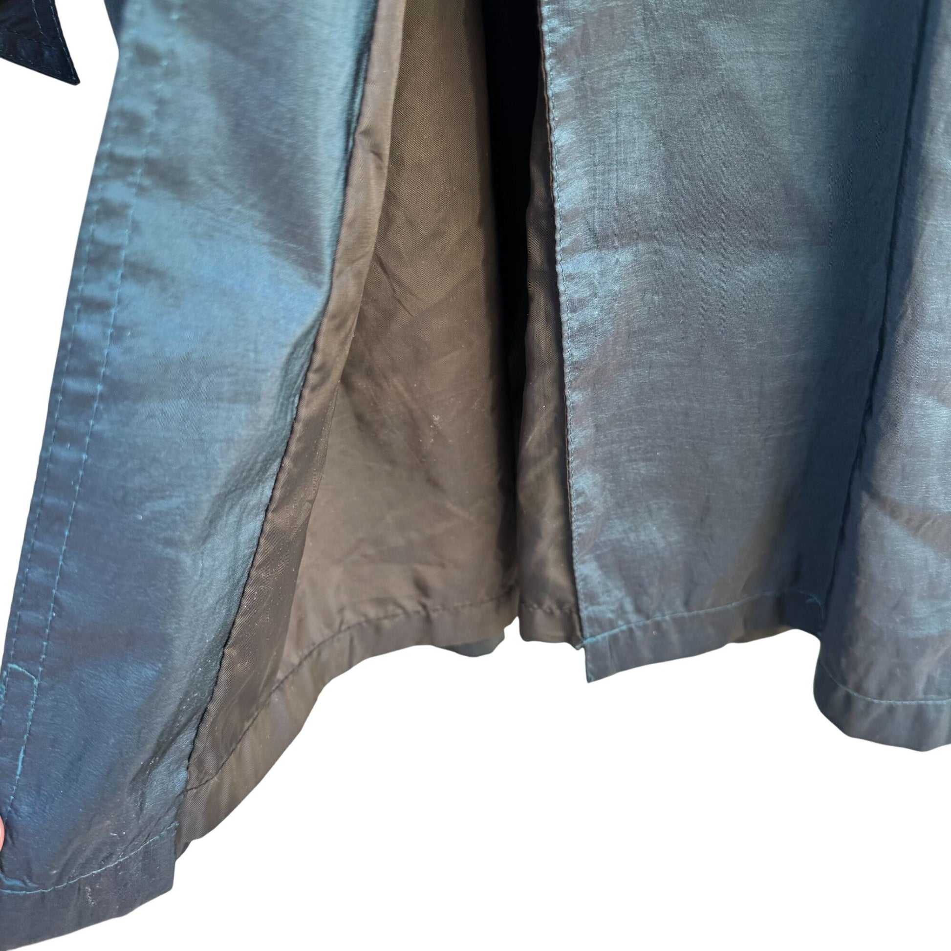 Forecaster Vintage 70s 80s Blue Trench Coat Oversized Long Insulated Belted Rain