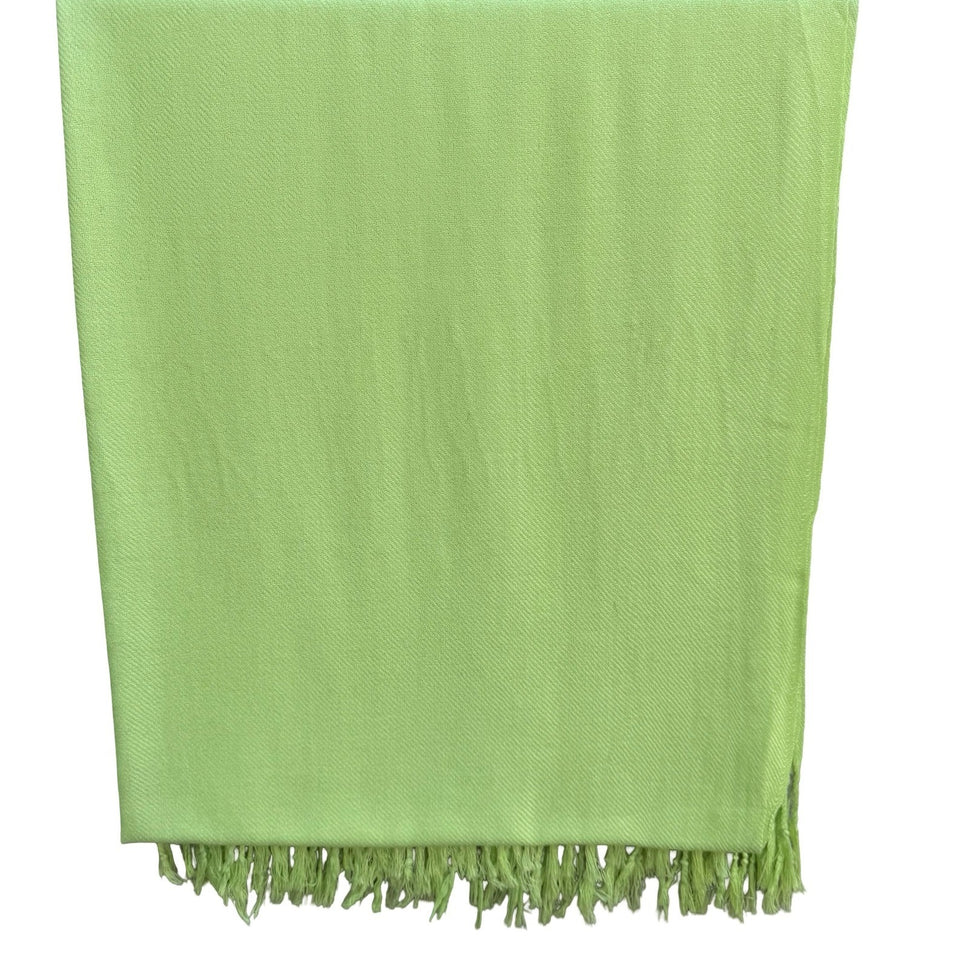 Lime Green Pashmina Shawl Wrap Tassel Fringe Lightweight Scarf Chartreuse Neon
