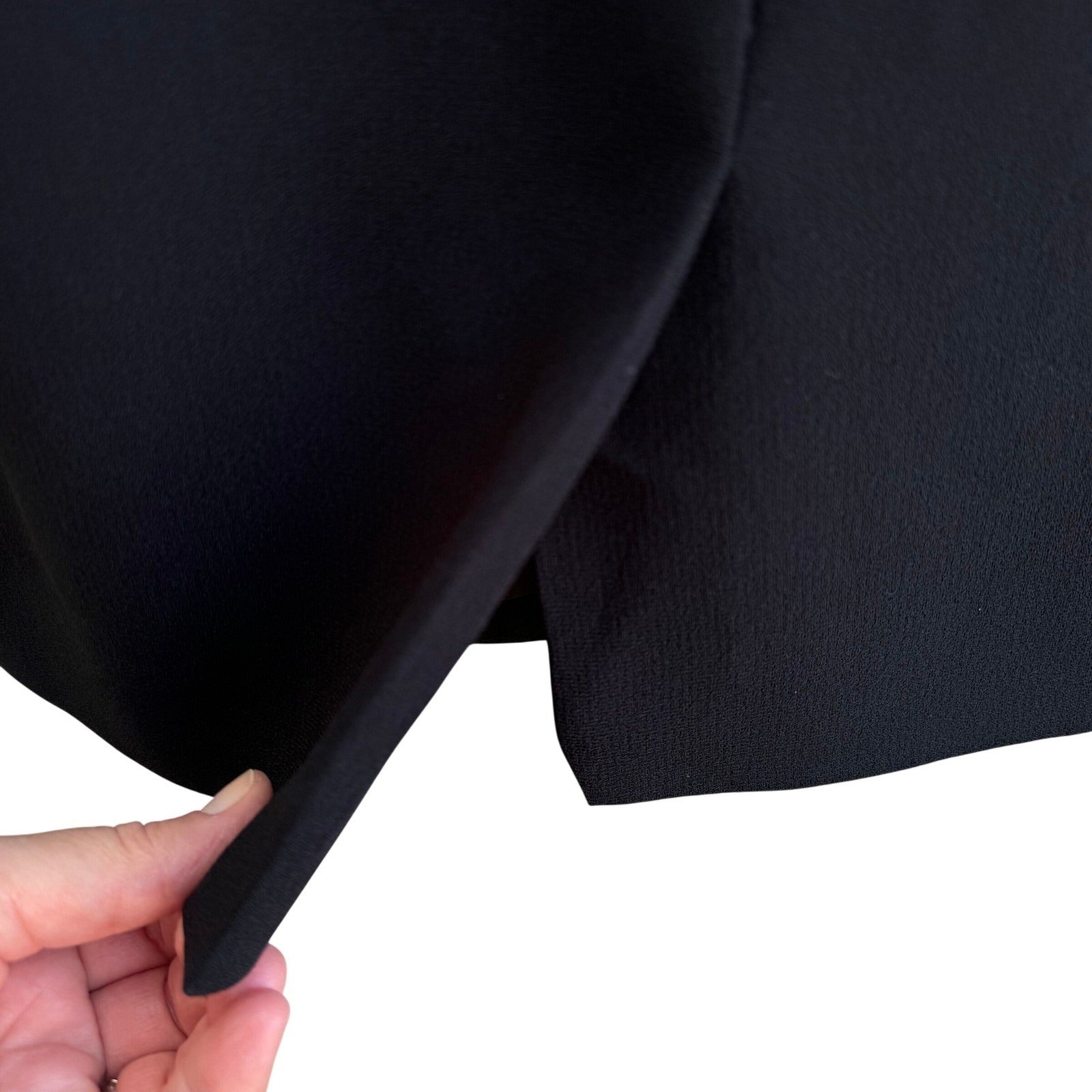 Liz Claiborne Vintage 80s Black Mock Neck Long Sleeve Sheath Dress 4P Minimalist