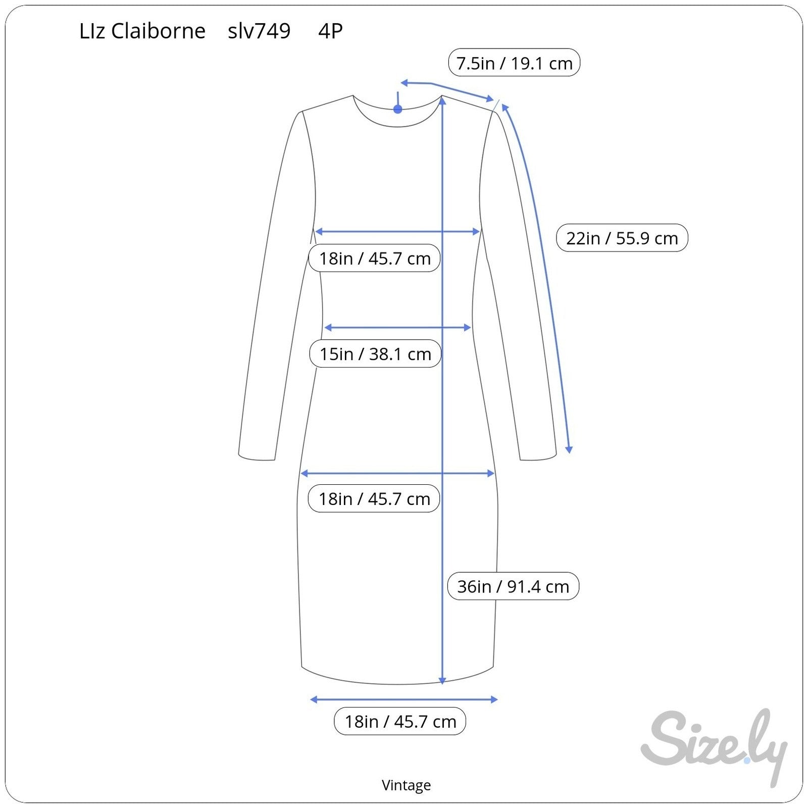 Liz Claiborne Vintage 80s Black Mock Neck Long Sleeve Sheath Dress 4P Minimalist