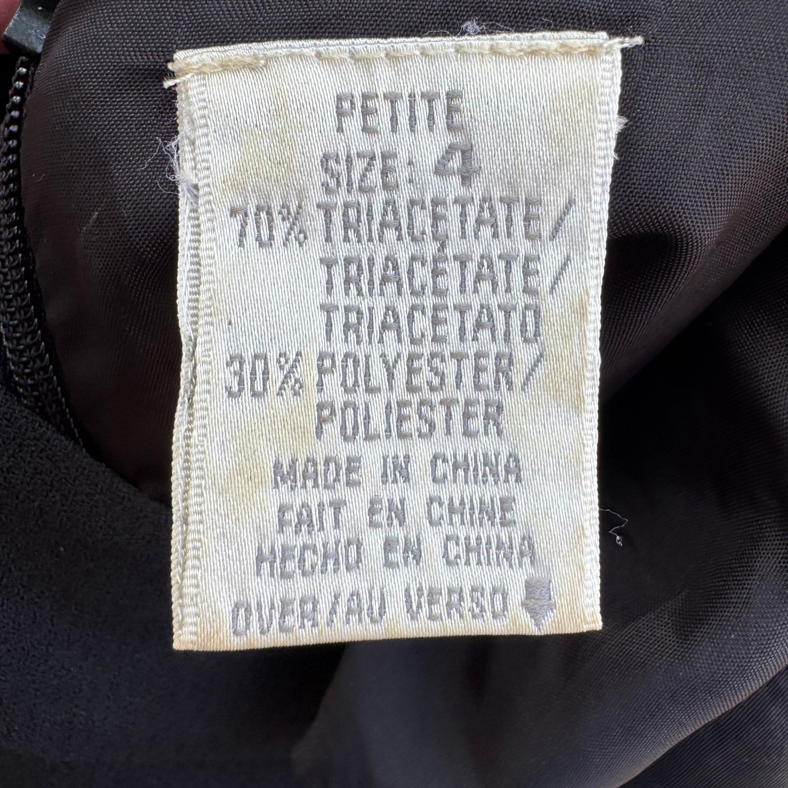 Liz Claiborne Vintage 80s Black Mock Neck Long Sleeve Sheath Dress 4P Minimalist