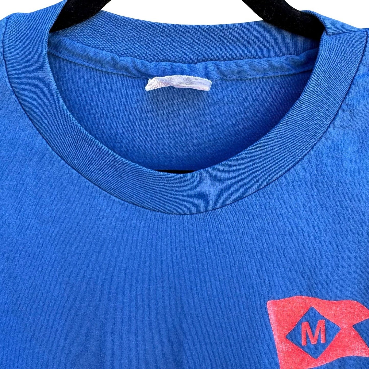 Hanes Heavyweight Vintage 50/50 BT Alaska Marine Transport Lines Blue Shirt L