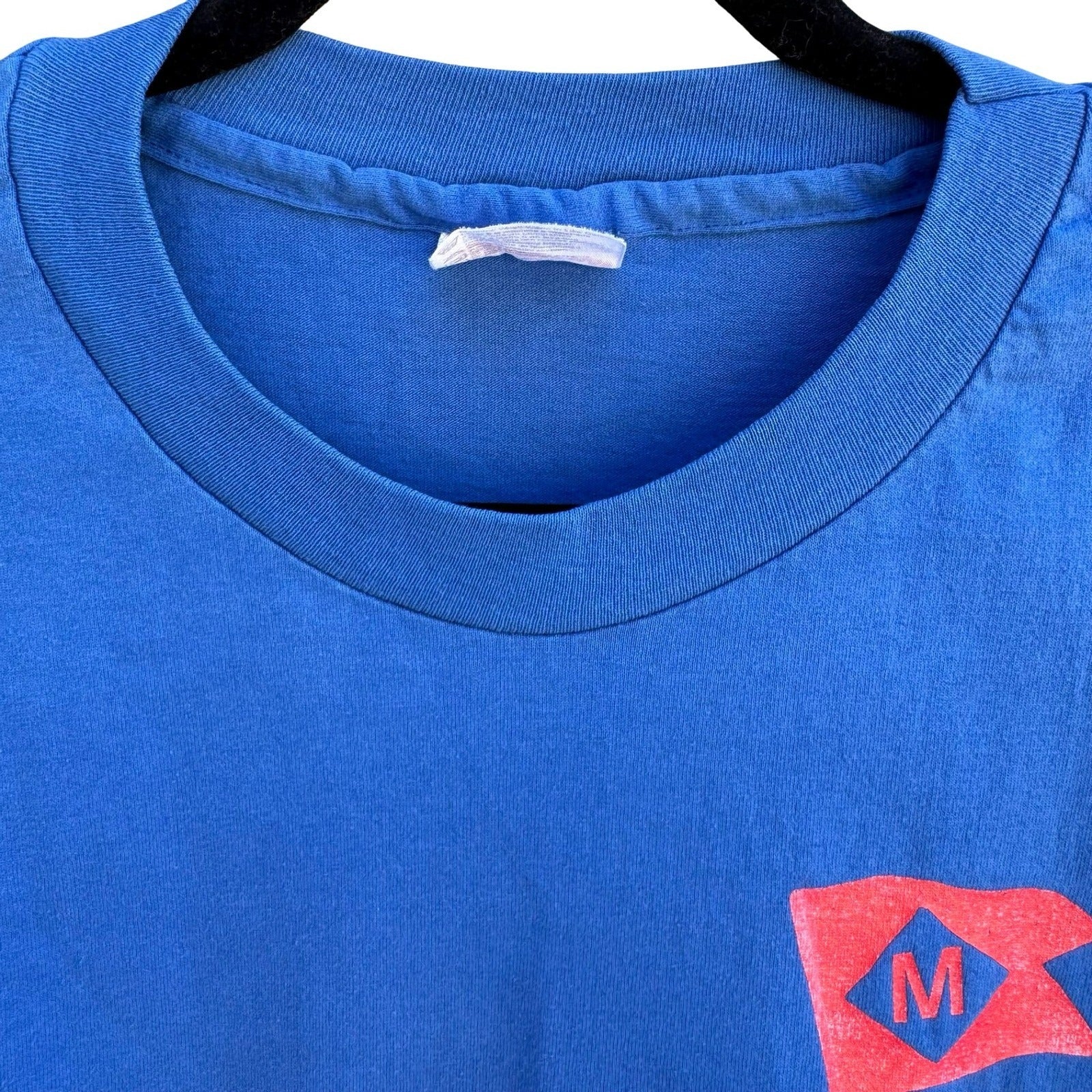 Hanes Heavyweight Vintage 50/50 BT Alaska Marine Transport Lines Blue Shirt L
