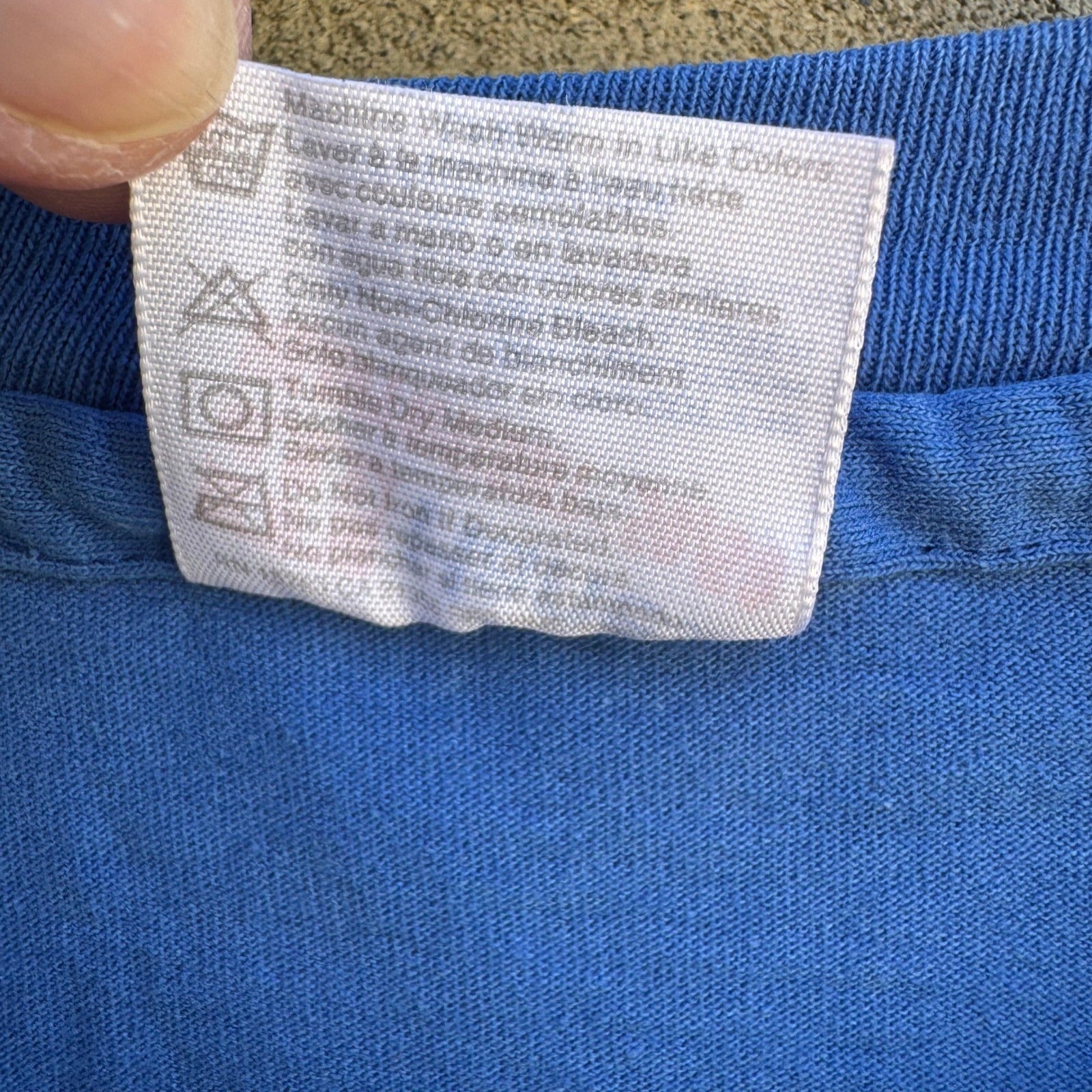 Hanes Heavyweight Vintage 50/50 BT Alaska Marine Transport Lines Blue Shirt L