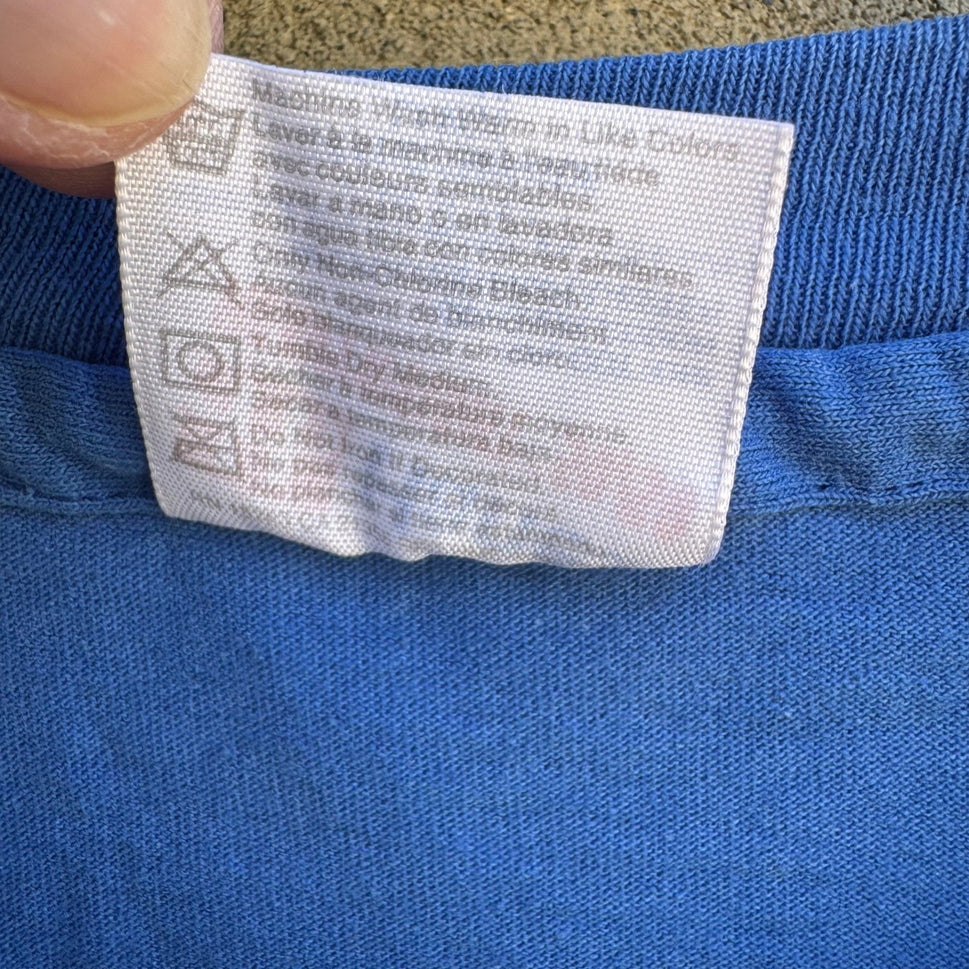 Hanes Heavyweight Vintage 50/50 BT Alaska Marine Transport Lines Blue Shirt L