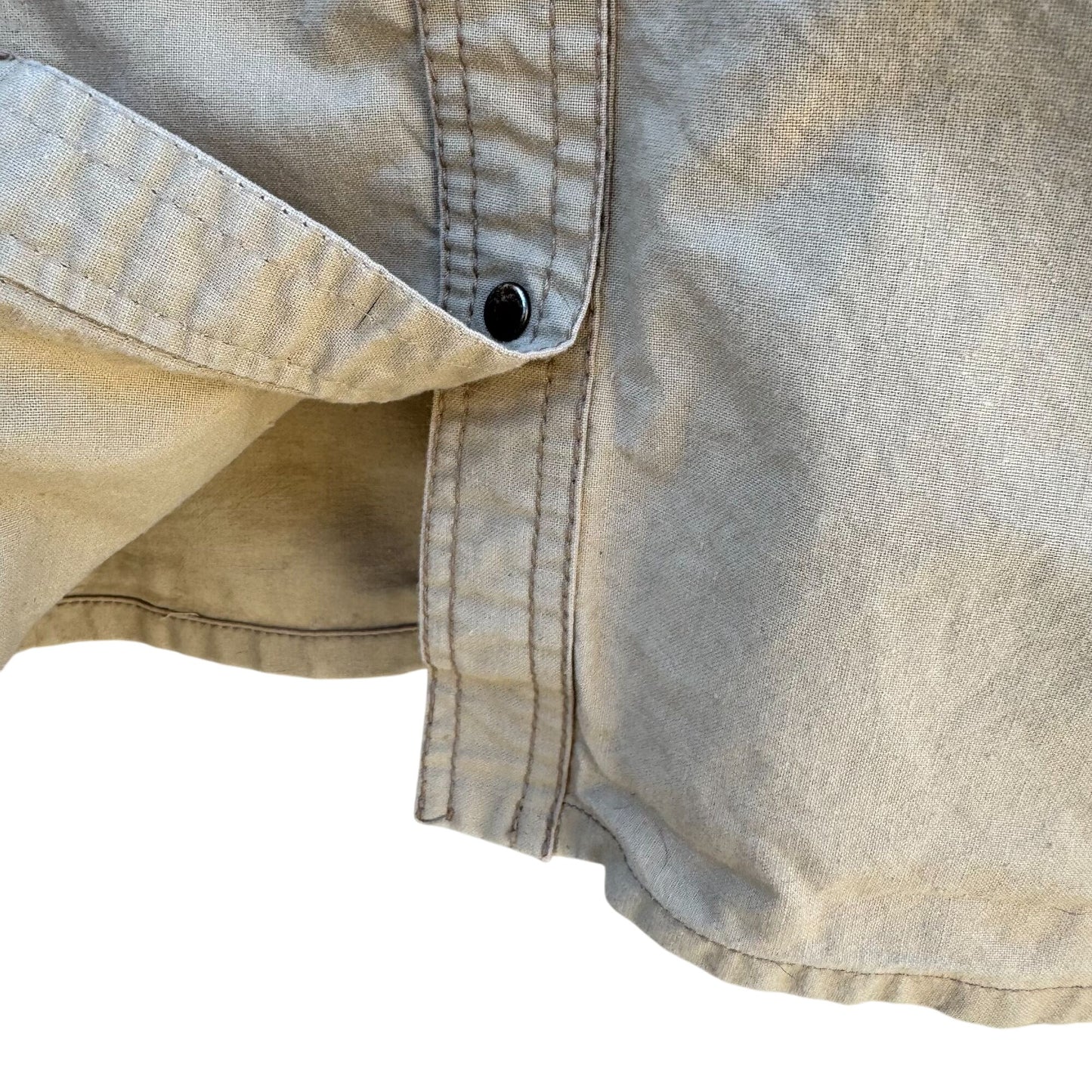 Pseudonyms Vintage Womens Long-Sleeve Snap Closure Beige Flap Pockets Jacket L