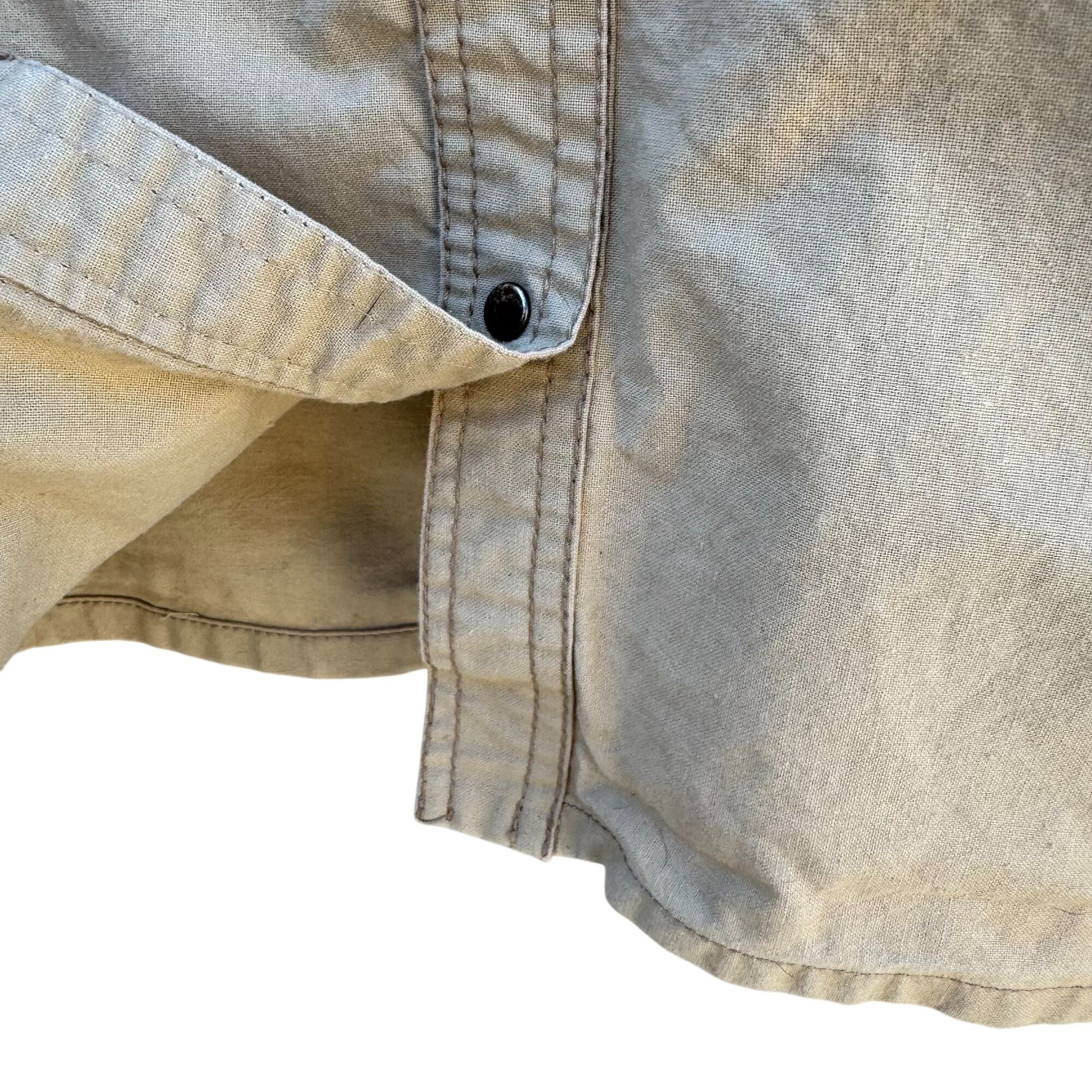 Pseudonyms Vintage Womens Long-Sleeve Snap Closure Beige Flap Pockets Jacket L