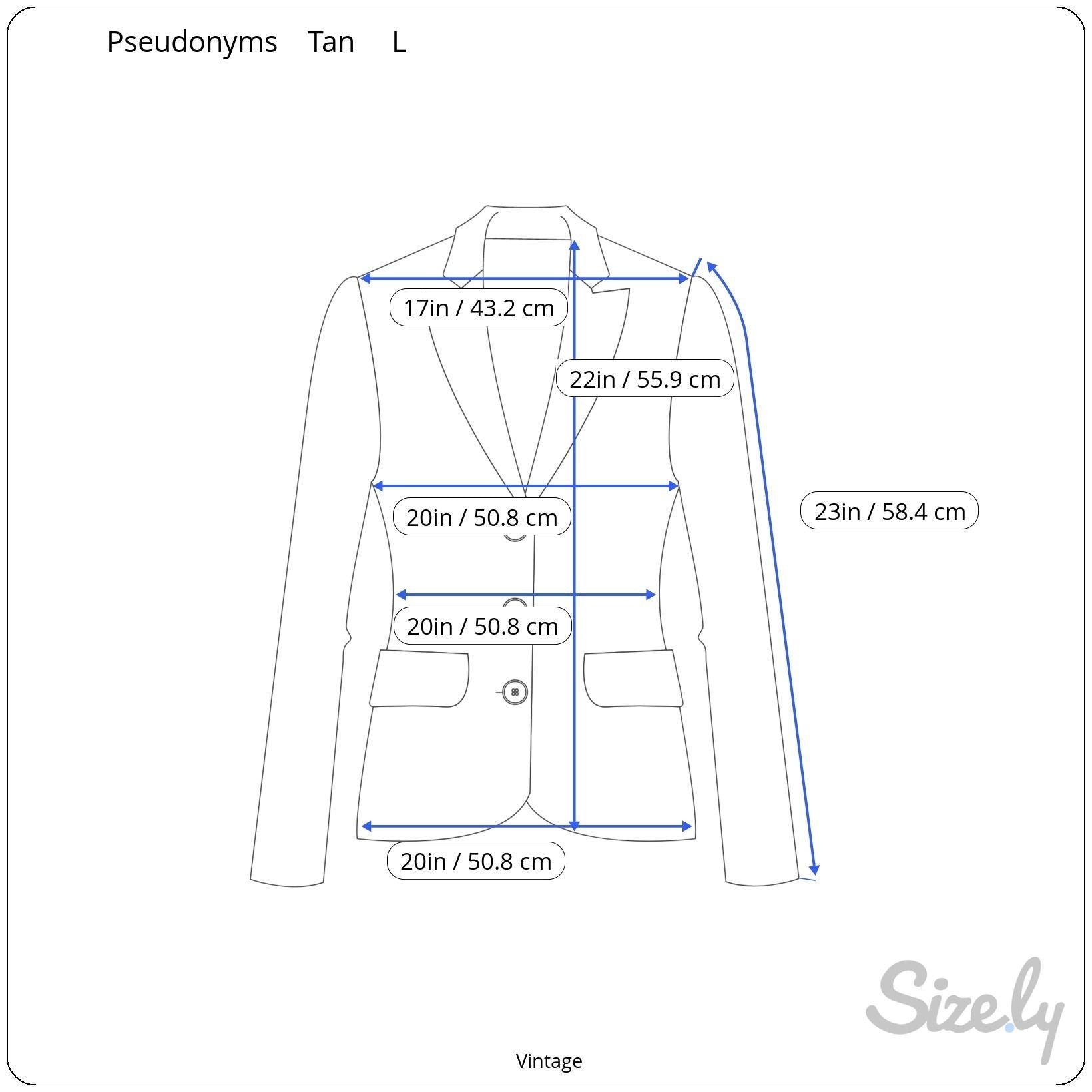 Pseudonyms Vintage Womens Long-Sleeve Snap Closure Beige Flap Pockets Jacket L