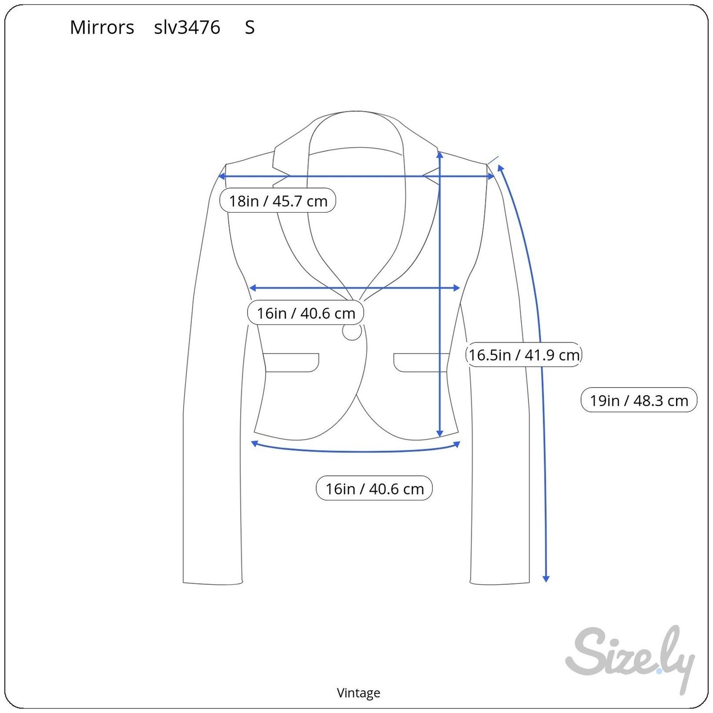 Mirrors Vintage 80s Navy Cropped Blazer Jacket Star Buttons Nautical Womens S