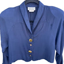 Switch Mirrors Vintage 80s Navy Cropped Blazer Jacket Star Buttons Nautical Womens S 3 image