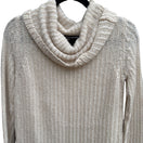 Switch DKNY Jeans Womens XS Cream Cozy Cowl Neck Sweater Knit Long Sleeve Minimalist 3 image