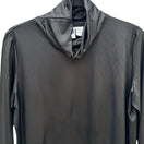 Switch Diane Gilman DG2 Womens Metallic Black Cowl Neck Long Sleeve Stretch Top M NEW 3 image