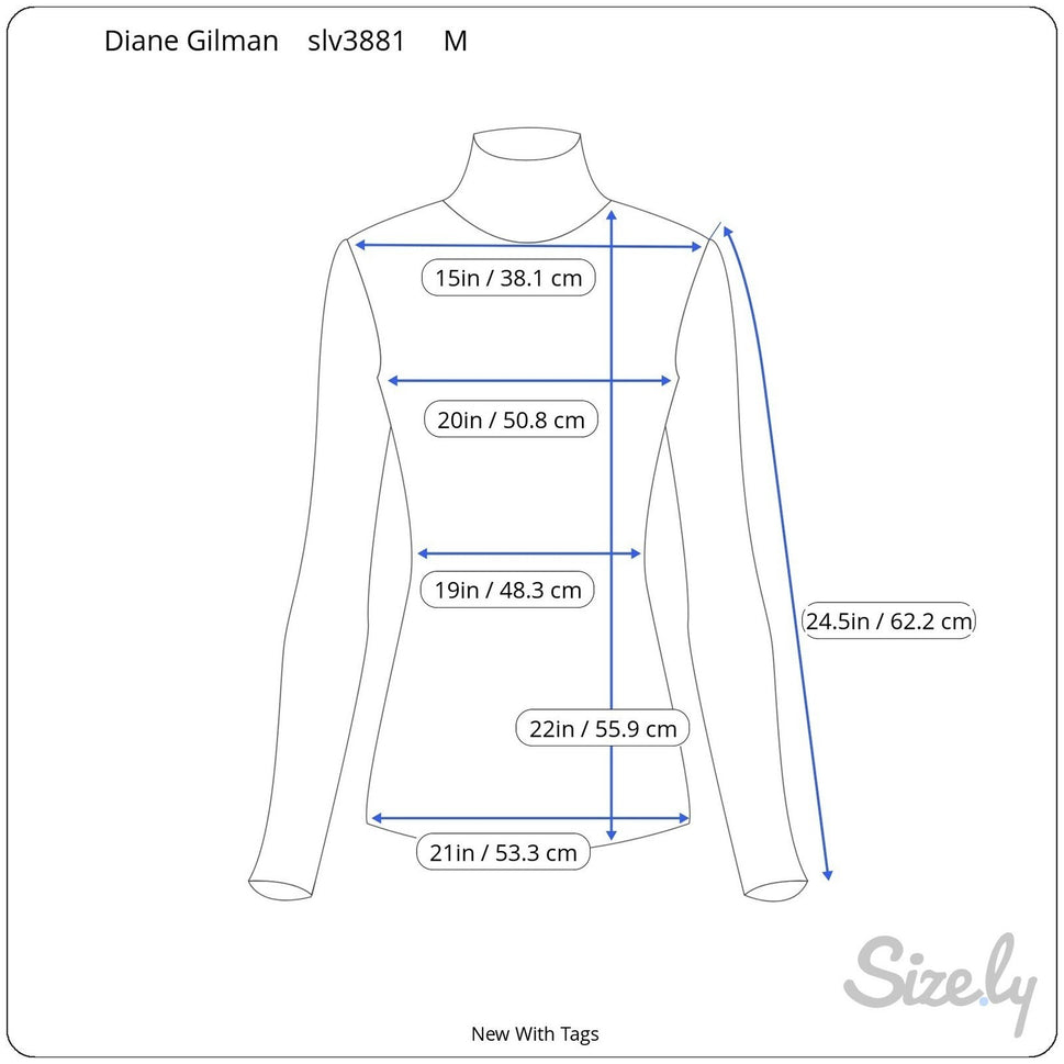 Diane Gilman DG2 Womens Metallic Black Cowl Neck Long Sleeve Stretch Top M NEW
