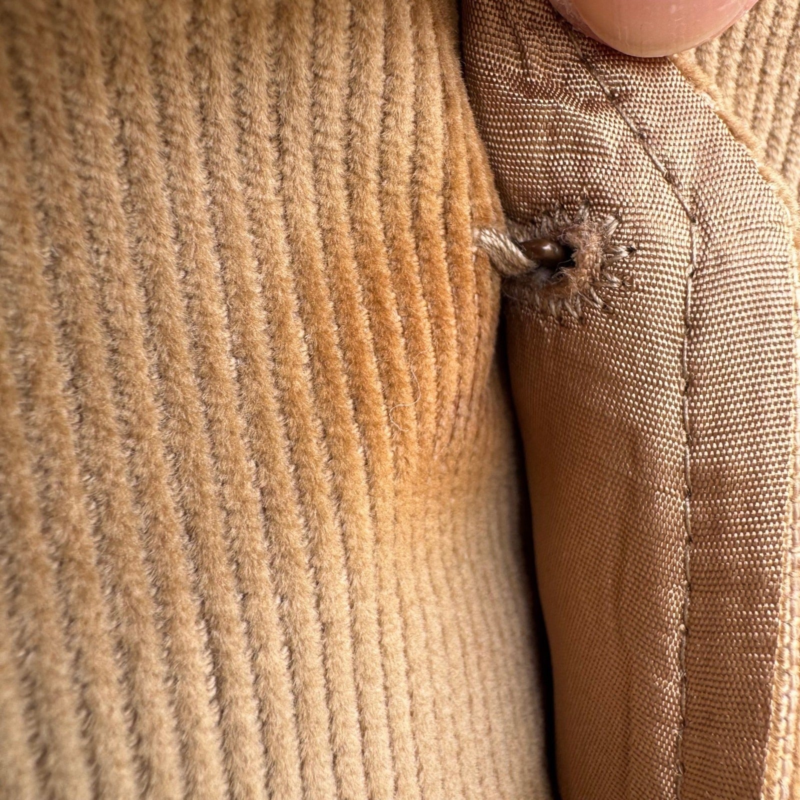 Sears The Corduroy Collection Vintage Tan Waistcoat Vest Mens 40R Leather Button