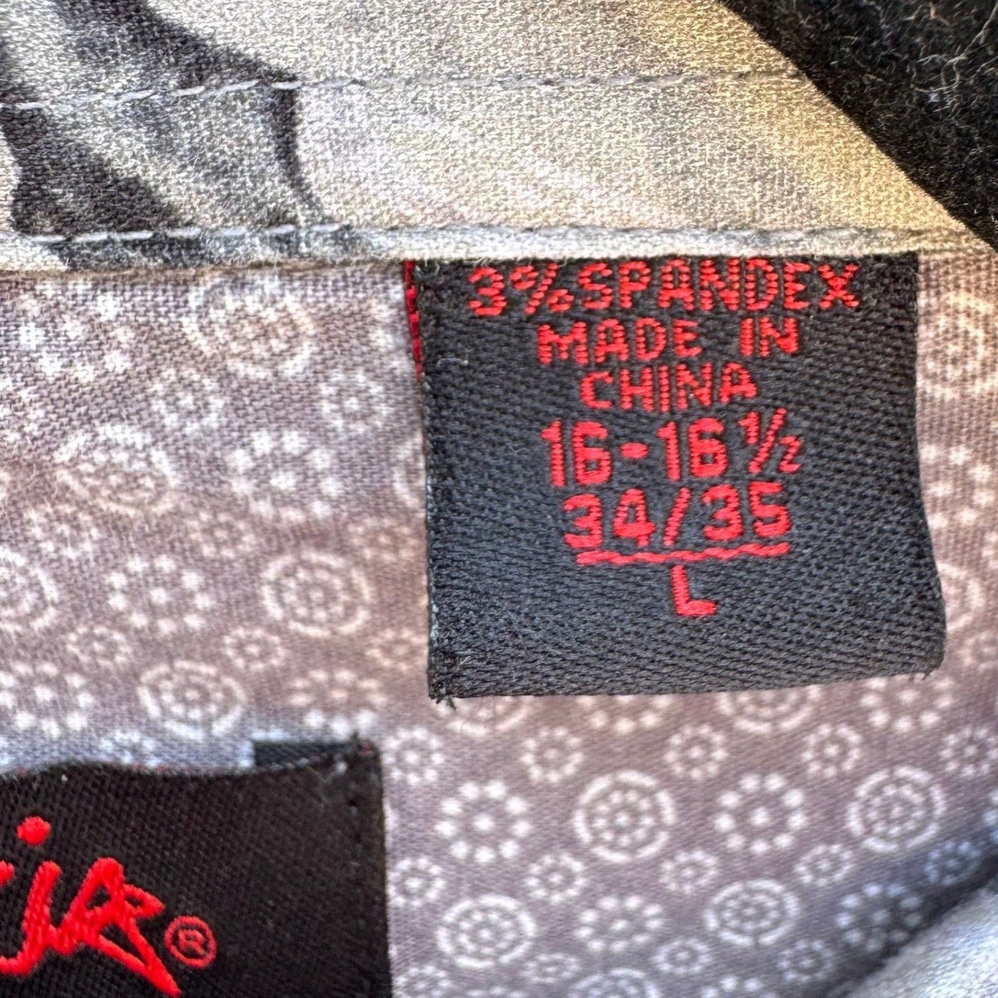 Jerry Garcia Mens L Grey Geometric Medallion Button Down Shirt Grateful Dead