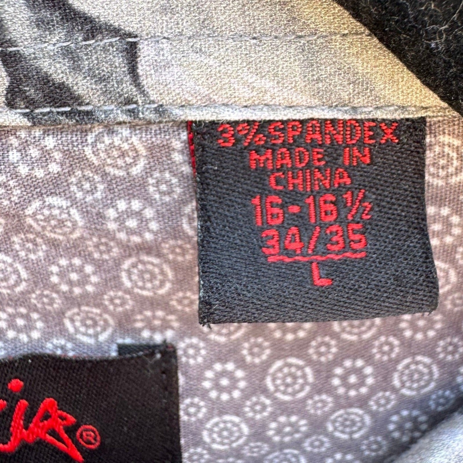 Jerry Garcia Mens L Grey Geometric Medallion Button Down Shirt Grateful Dead