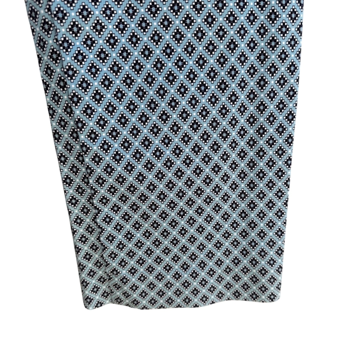 Not Your Daughters Jeans NYDJ Womens Lift Tuck Blue Preppy Geometric Pant New 14