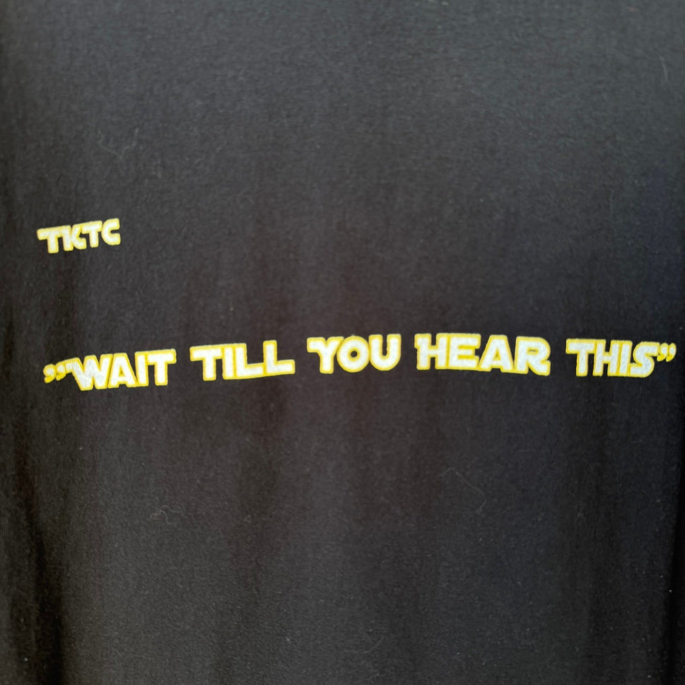 Hanes Mens 3XL Black Graphic T-Shirt TKTC Wait Till You Hear This Streetwear Tee