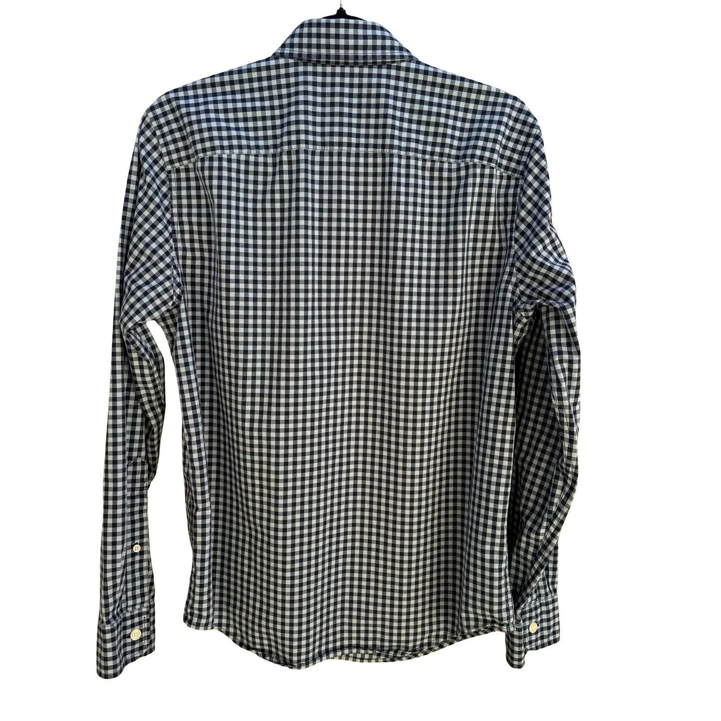 Abercrombie & Fitch Preppy Gingham Shirt Navy Check Academic Nautical Mens M
