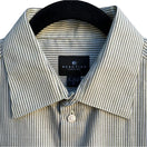 Switch Kenneth Cole Reaction Men&#39;s Light Green Striped Long Sleeve Button-Down Shirt L 3 image