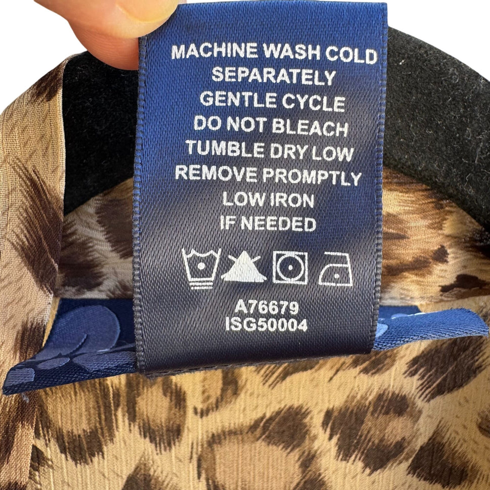 Susan Graver Style Womens Leopard Print Semi Sheer Duster Cardigan Missy Size