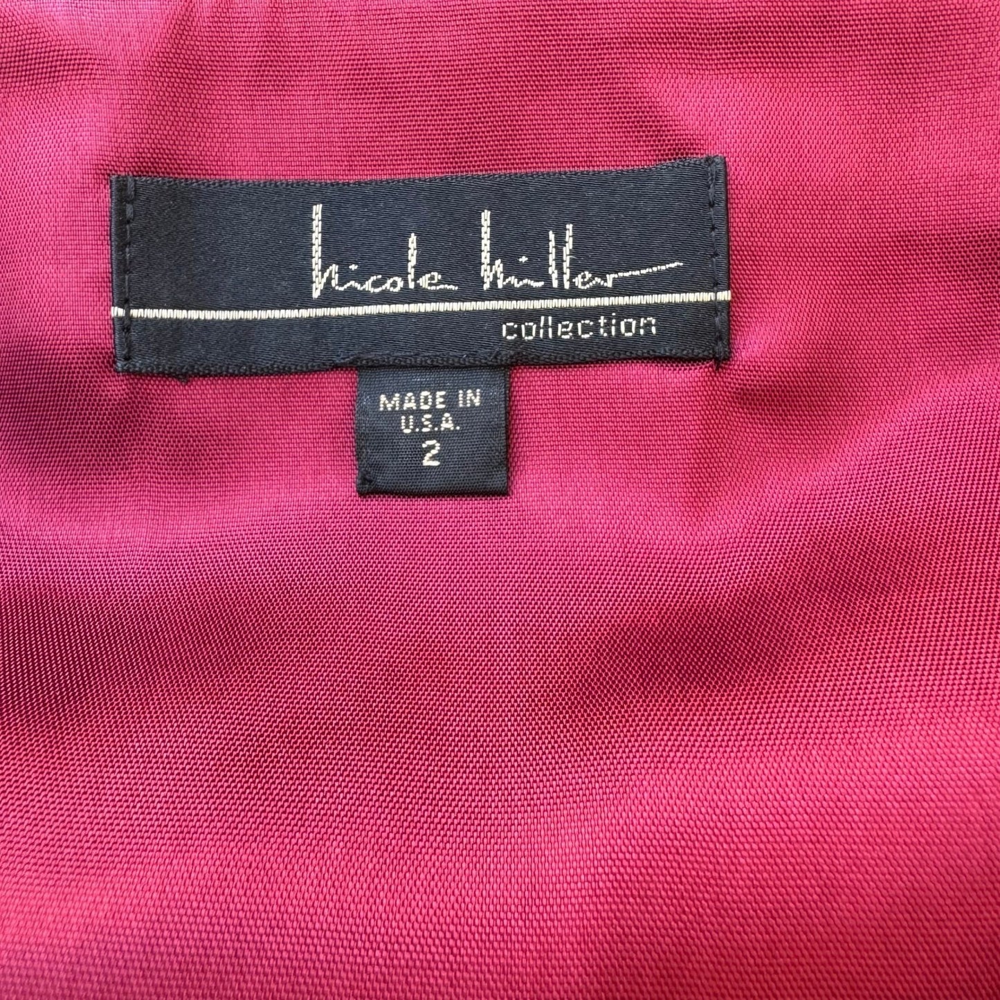 Nicole Miller Y2K Jewel Ombre Suede Leather Raw Edge Avant Garde Pencil Skirt 2