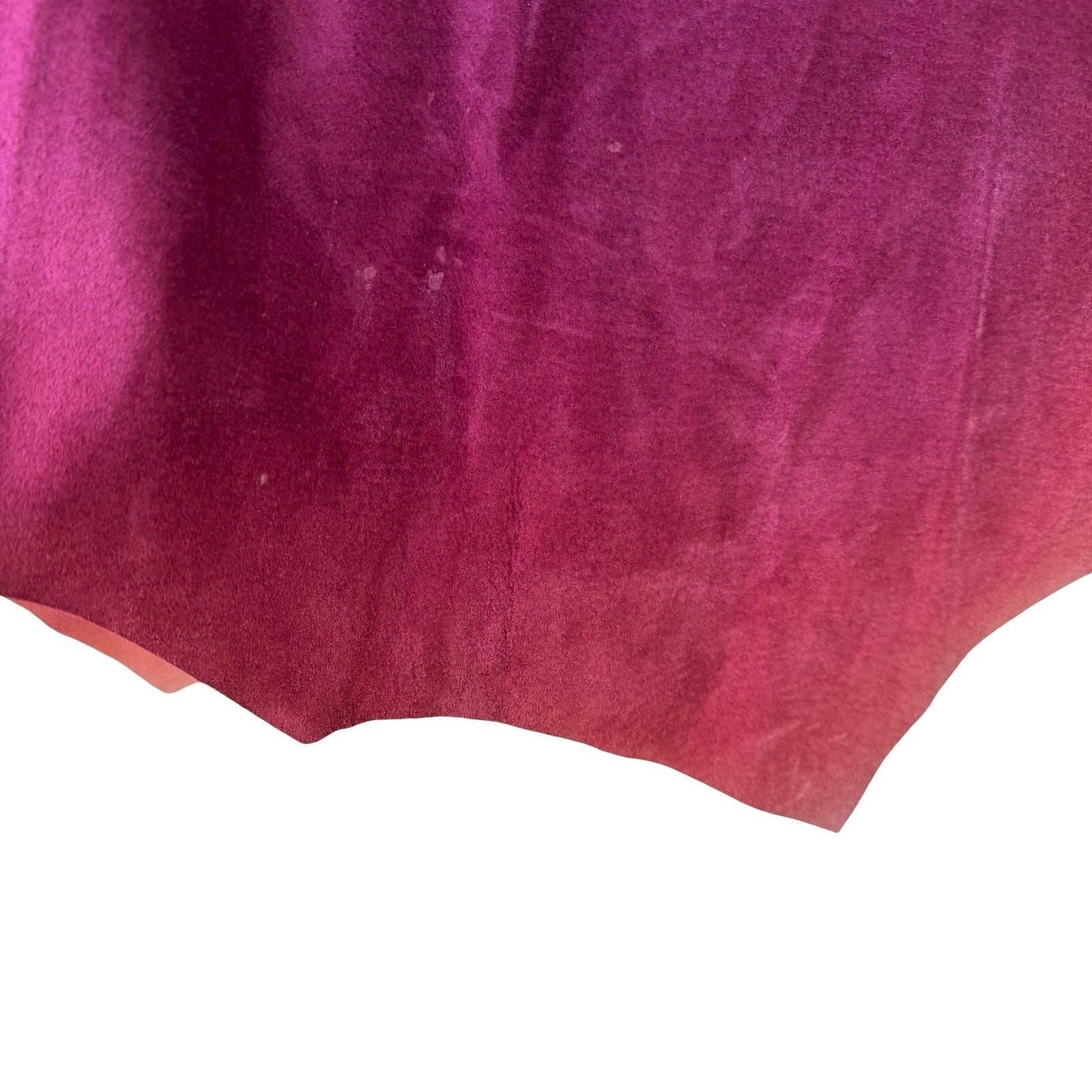Nicole Miller Y2K Jewel Ombre Suede Leather Raw Edge Avant Garde Pencil Skirt 2