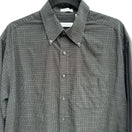 Switch Van Heusen Mens Wrinkle Free Button-Down Black &amp; White Checkered Pattern Shirt M 2 image