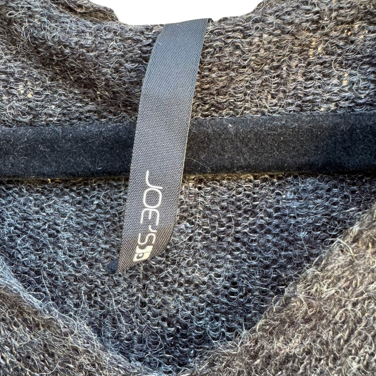 Joes Jeans Y2K Indie Sleaze Mohair Wool Blend Glam Sequin Hoodie Sweater Gray S